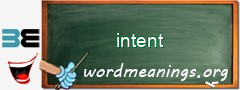 WordMeaning blackboard for intent